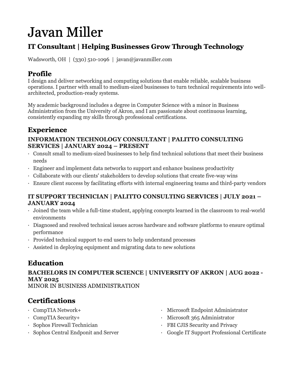 Resume Preview
